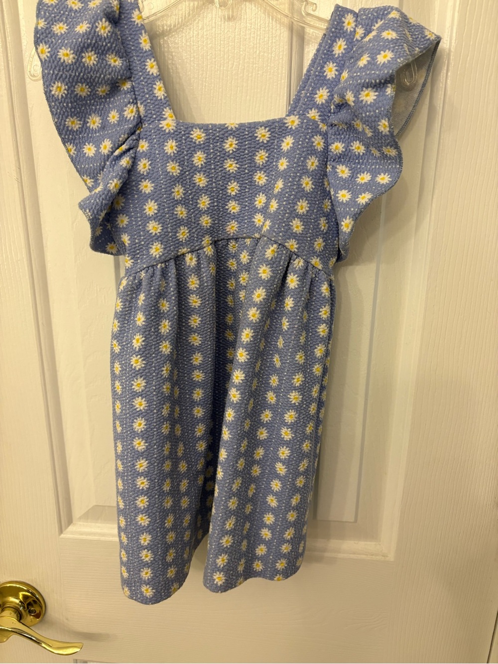 Zara Light Blue Daisy Ruffle Strap Dress